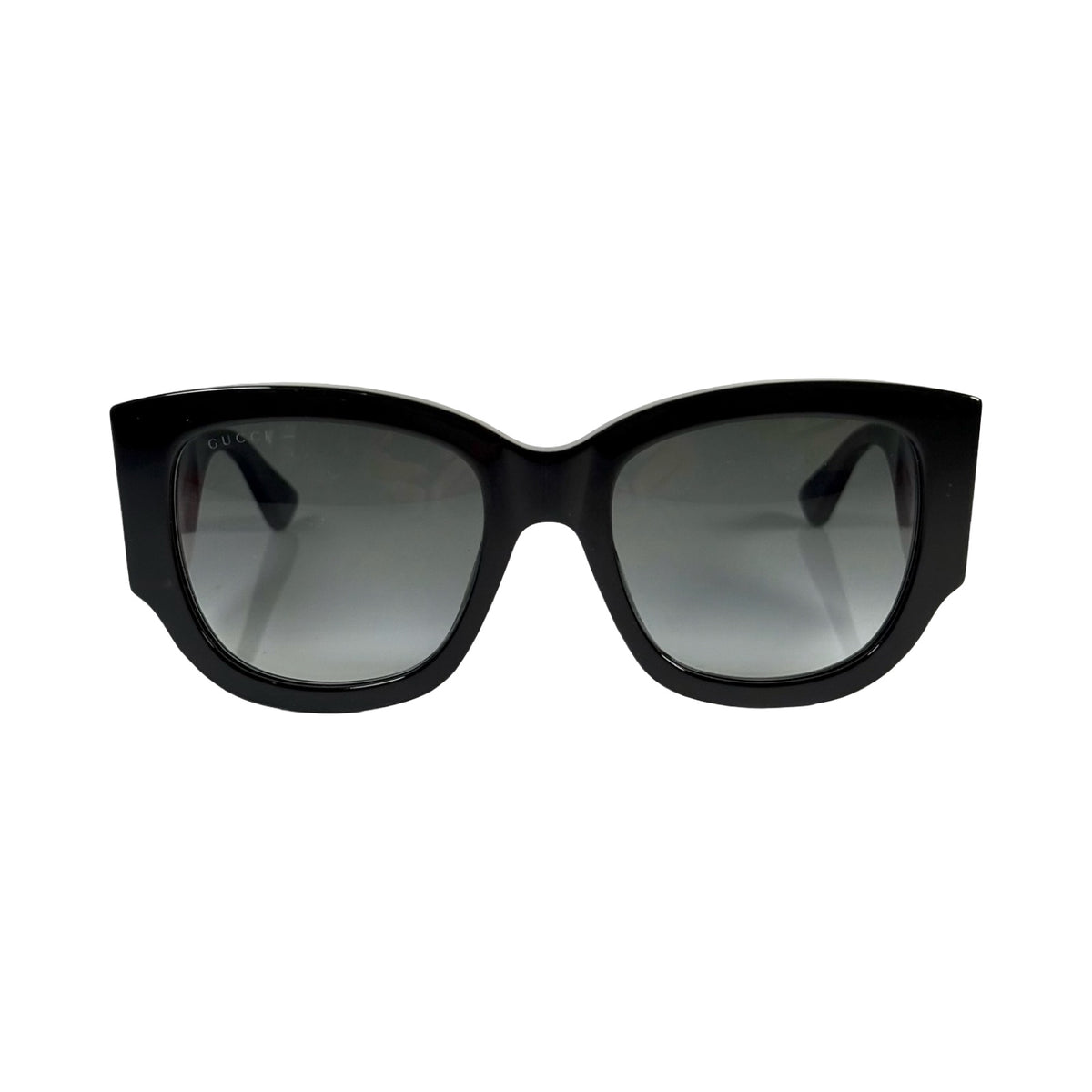 Gucci Black Interlocking G Sunglasses w/Navy, Red & White