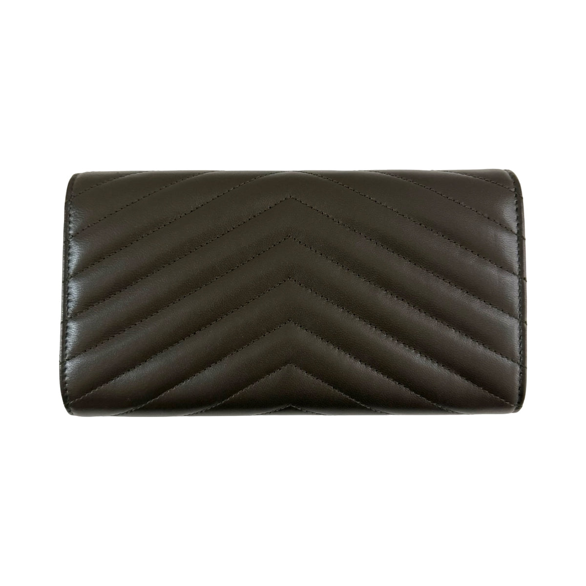 小物 Yves Saint Laurent Cassandra long wallet Saint Laurent YSL Cassandra Olive Brown Large Flap Wallet – FOMO