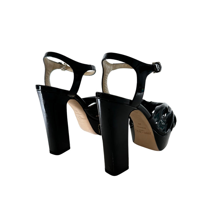 Jimmy Choo - Heloise 120 Black Patent Leather Pumps