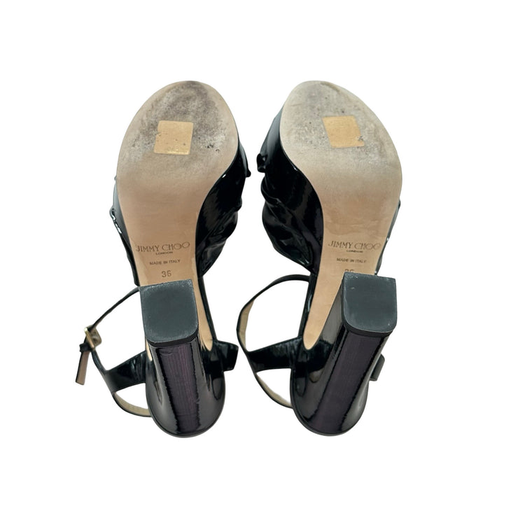Jimmy Choo - Heloise 120 Black Patent Leather Pumps