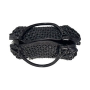Salvatore Ferragamo - Black Woven Leather Top Handle Shoulder Bag