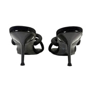Alexander Wang - Black Julie Tubular Logo Heeled Mule Sandals 37