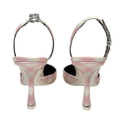 Alexander Wang - Pink Gingham Leather Grace Slingback Pumps 38