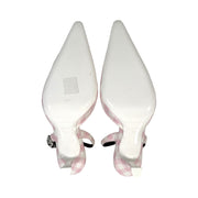 Alexander Wang - Pink Gingham Leather Grace Slingback Pumps 38