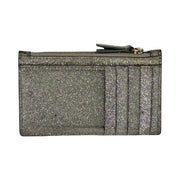 Balenciaga - Silver Sparkle Zip Card Holder