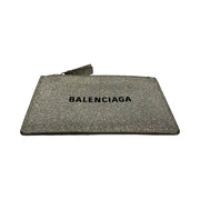 Balenciaga - Silver Sparkle Zip Card Holder