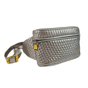 Bally - Quilted Silver Leather Waist Pouch