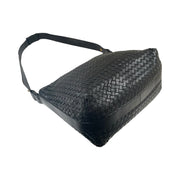 Bottega Veneta - Black Leather Intrecciato 2-way Messenger Bag