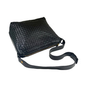 Bottega Veneta - Black Leather Intrecciato 2-way Messenger Bag