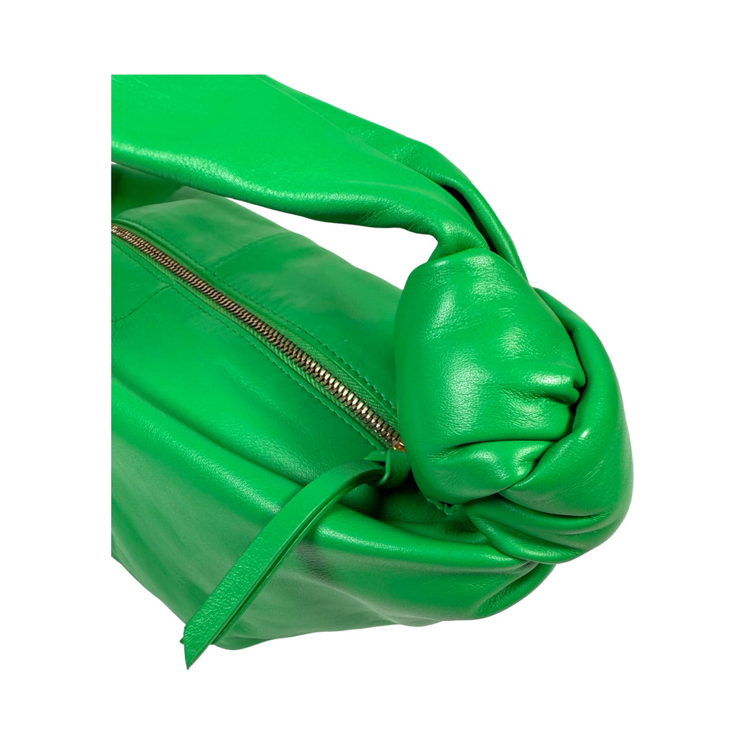 【関税&送料込】Bottega Veneta Army Green Nappa Leather Mini BOTTEGA VENETA Metallic Nappa Intrecciato The Mini Pouch