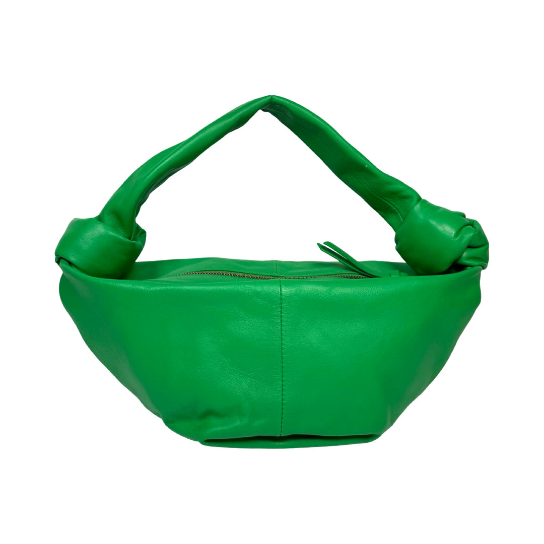【BOTTEGA VENETA】DOUBLE KNOT MINI HANDBAG Bottega Veneta Green Nappa Double Knot Mini Bag | FOMO
