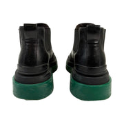 Bottega Veneta - Men's Black & Green Tire Chelsea Ankle Boots 44