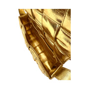 Bottega Veneta - Metallic Gold Plisse Intrecciato Cassette Bag