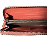 Bottega Veneta - Pink Python Intrecciato Long Zip Wallet