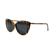 Burberry - Beige Classic House Check Cat-Eye Sunglasses