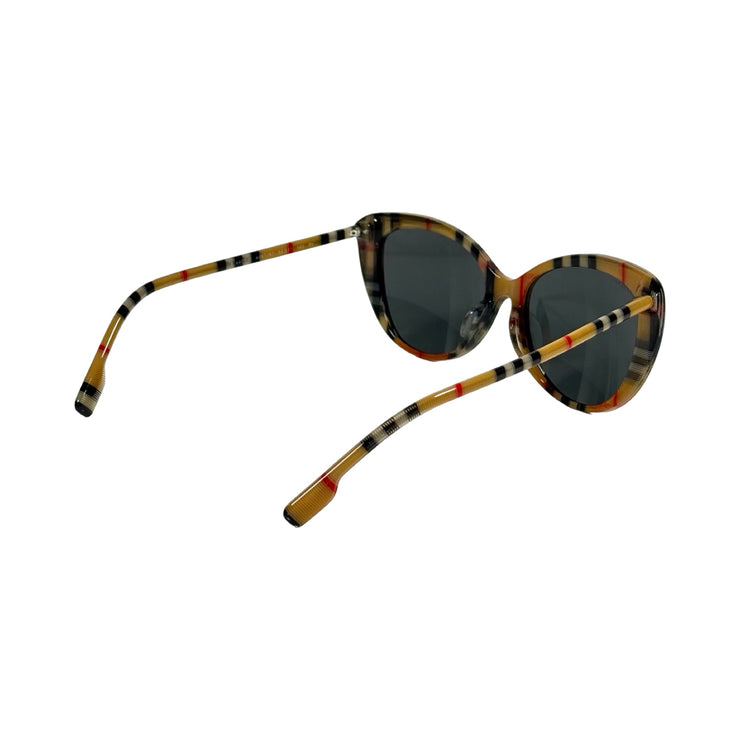 Burberry - Beige Classic House Check Cat-Eye Sunglasses