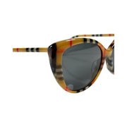 Burberry - Beige Classic House Check Cat-Eye Sunglasses