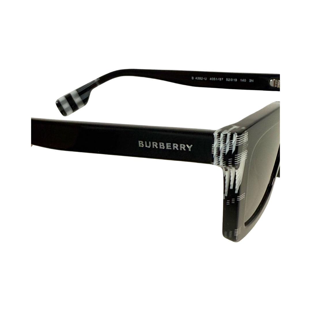 Burberry Black and White Check Sunglasses Burberry 4364 399487 Check White Black Dark Gray Sunglasses  main image 3