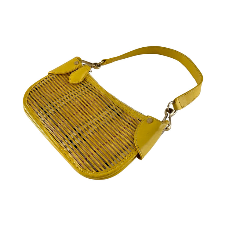 Burberry - Bright Dandelion Haymarket Stripes Small Sling Handbag