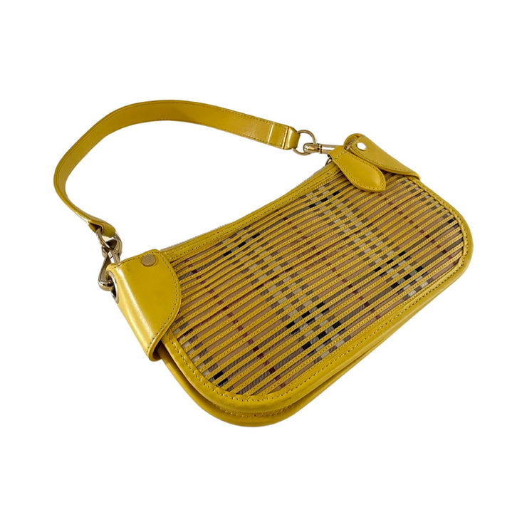 Burberry - Bright Dandelion Haymarket Stripes Small Sling Handbag