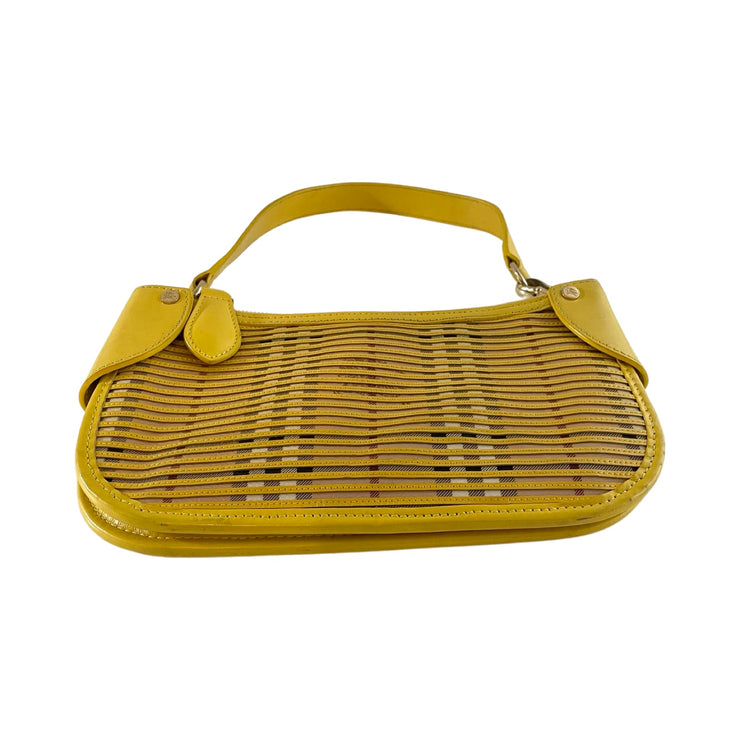 Burberry - Bright Dandelion Haymarket Stripes Small Sling Handbag