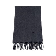 Burberry - Dark Gray Equestrian Embrodered Lambswool Scarf