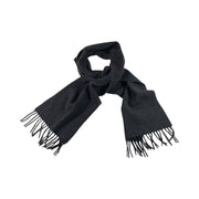 Burberry - Dark Gray Equestrian Embrodered Lambswool Scarf