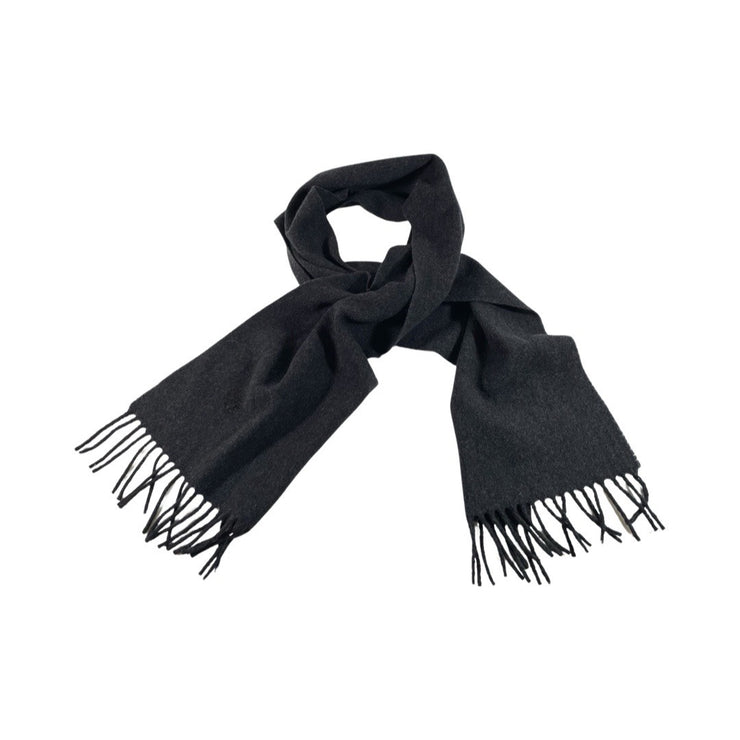 Burberry - Dark Gray Equestrian Embrodered Lambswool Scarf