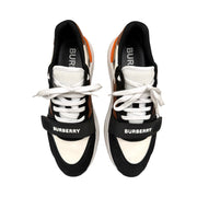 Burberry - Men's Ramsey Check Black & Beige Low Top Sneakers 45