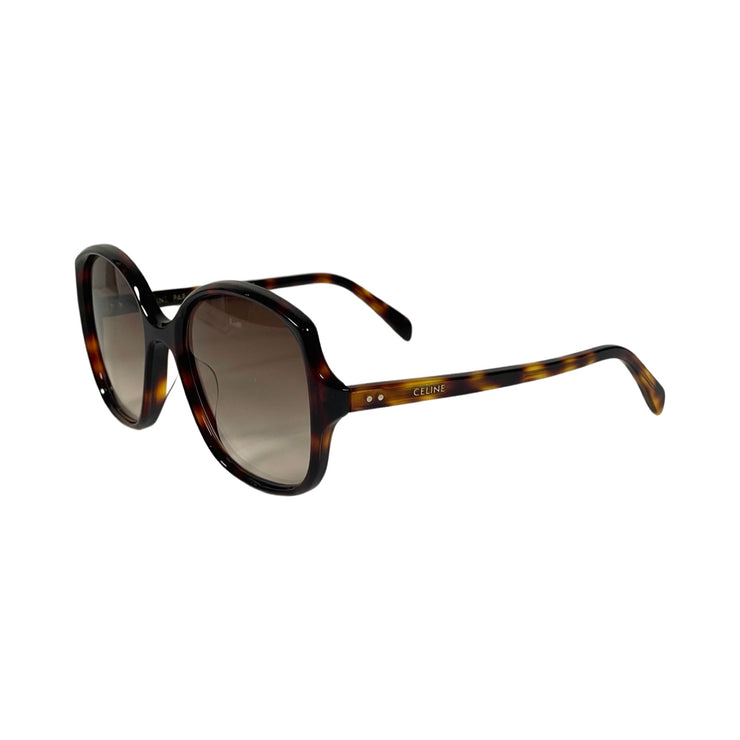 Celine - Round Brown Havana Gradient Lens Sunglasses