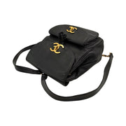 Chanel - Black Caviar Double CC Turn Lock Backpack 1995