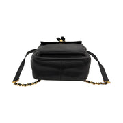 Chanel - Black Caviar Double CC Turn Lock Backpack 1995