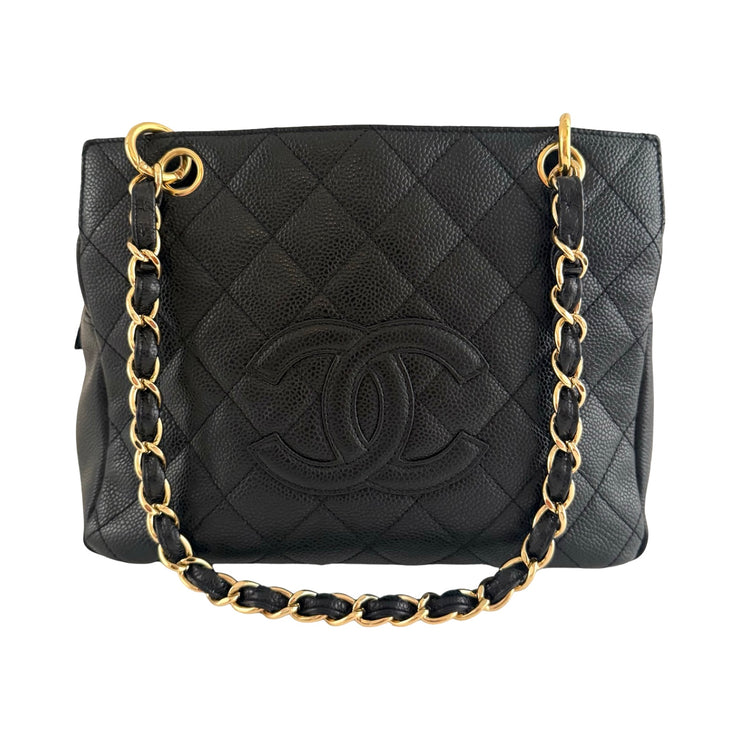 Chanel - CC Black Caviar Petite Timeless Tote