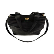 Chanel - CC Black Coco Mark Caviar 2Way Tote
