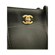 Chanel - CC Black Coco Mark Caviar 2Way Tote
