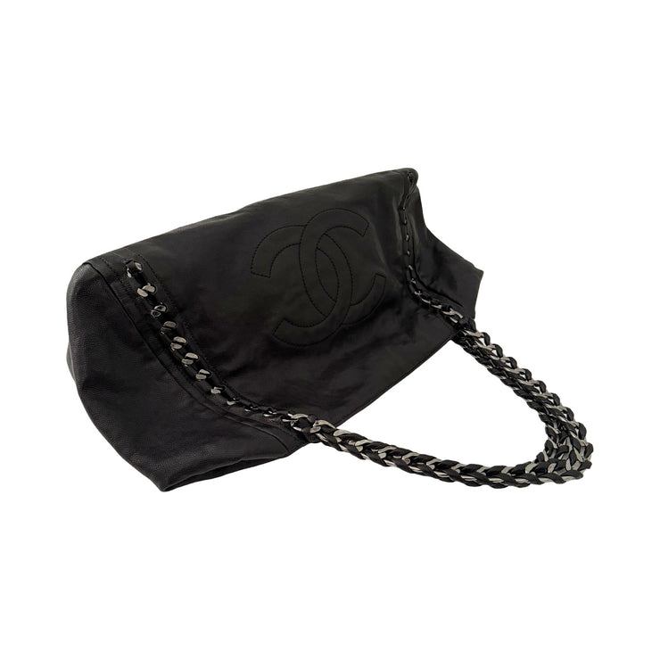 Chanel - CC Black Modern Chain East West Tote