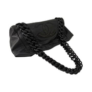 Chanel - CC Black Rhodiod Modern Chain East West Tote