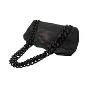 Chanel - CC Black Rhodiod Modern Chain East West Tote