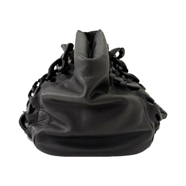 Chanel - CC Black Rhodiod Modern Chain East West Tote