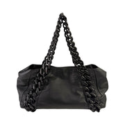 Chanel - CC Black Rhodiod Modern Chain East West Tote