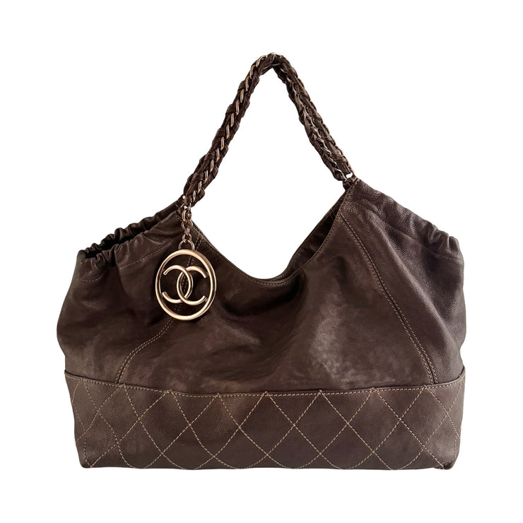 Chanel - CC Brown Coco Cabas Hobo Bag