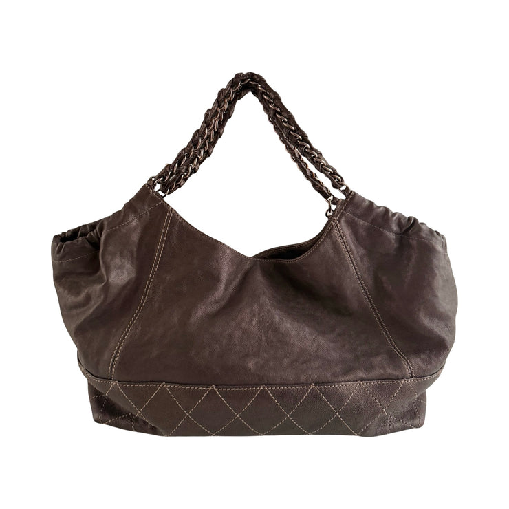 Chanel - CC Brown Coco Cabas Hobo Bag
