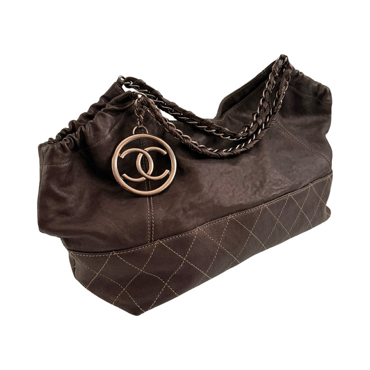Chanel - CC Brown Coco Cabas Hobo Bag