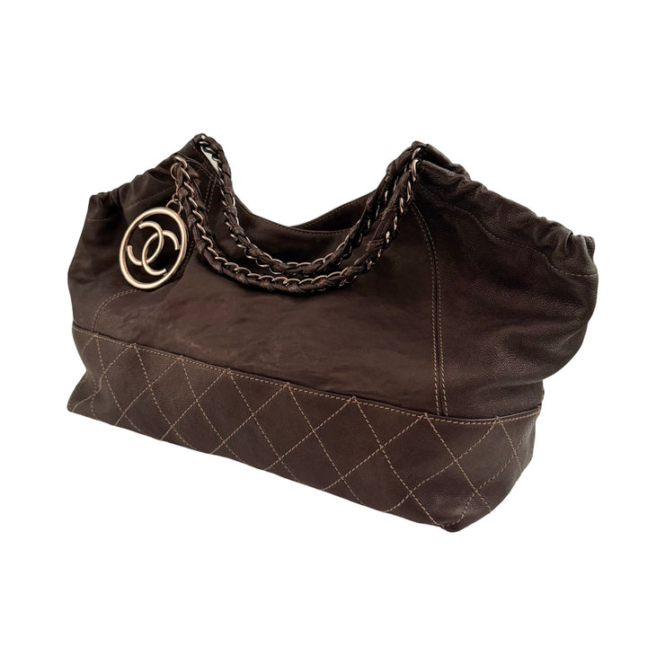 Chanel - CC Brown Coco Cabas Hobo Bag