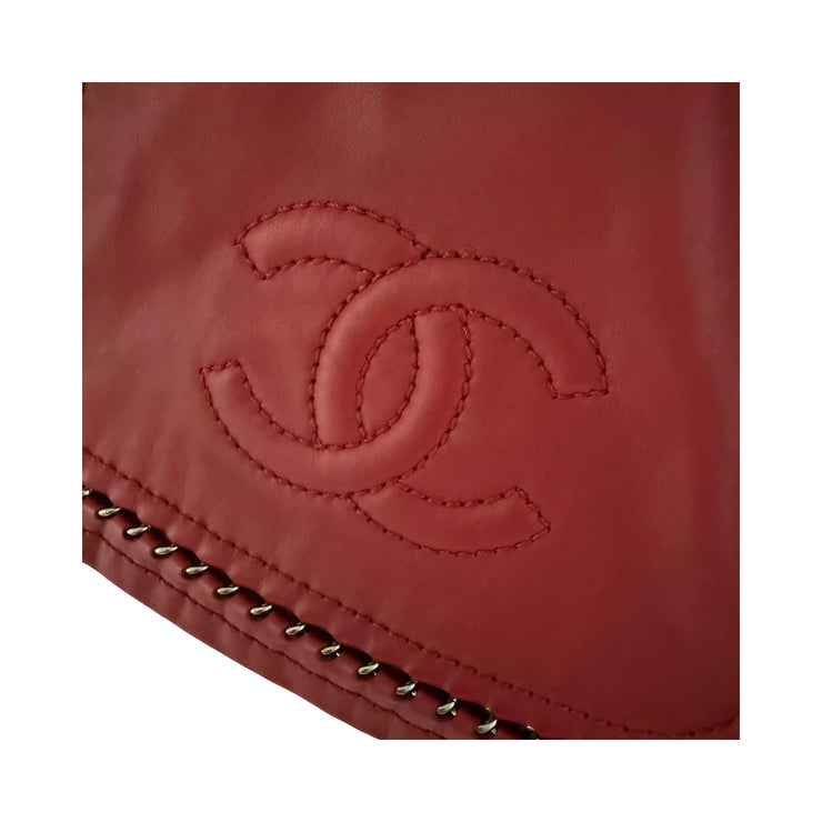 Chanel - CC Crimson Red Luxe Ligne Accordian Flap Bag