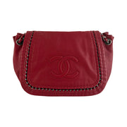 Chanel - CC Crimson Red Luxe Ligne Accordian Flap Bag