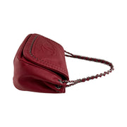 Chanel - CC Crimson Red Luxe Ligne Accordian Flap Bag