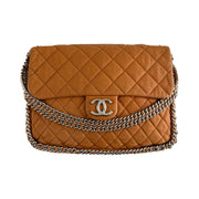 Chanel - CC Dark Beige Washed Maxi Chain Around Bag