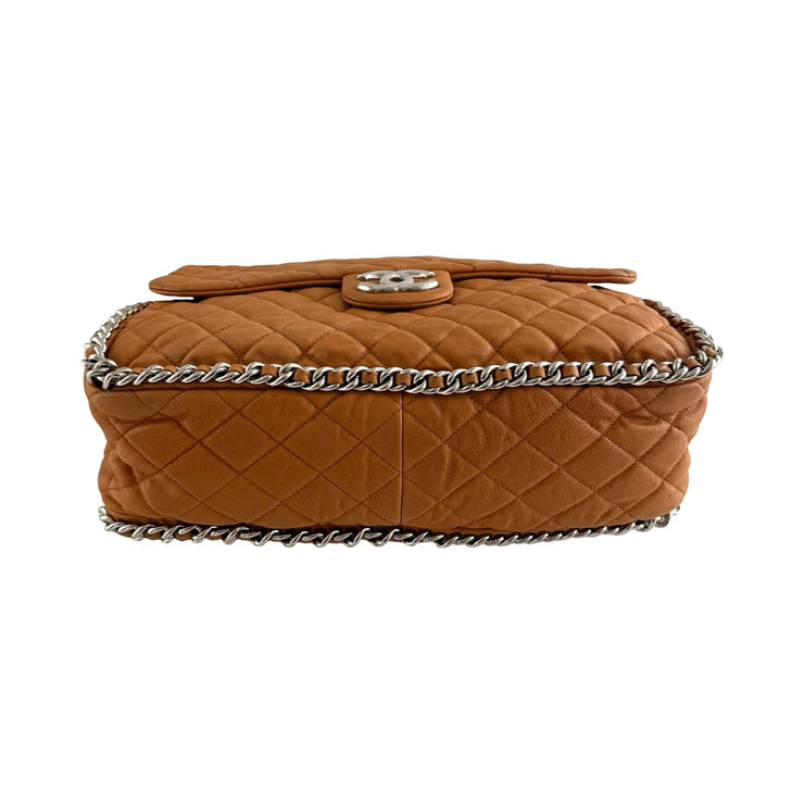 Chanel - CC Dark Beige Washed Maxi Chain Around Bag