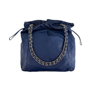 Chanel - CC Dark Blue Caviar 31 Timeless Drawstring Tote